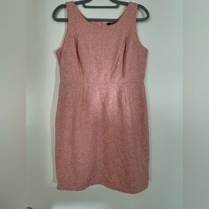 Pink mini dress with special pattern for winter